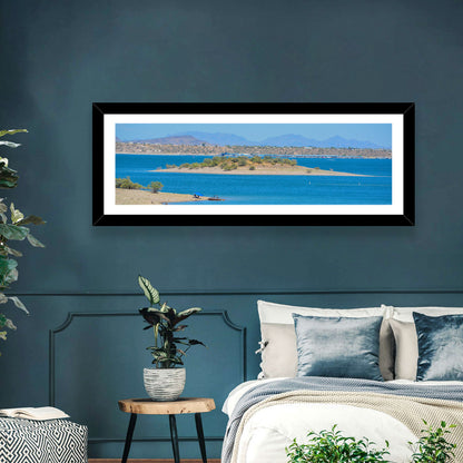 Lake Pleasant Shoreline with Boat Wall Art
