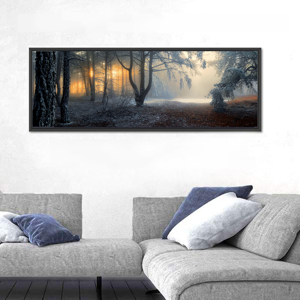 Frosted Forest Morning Light Wall Art