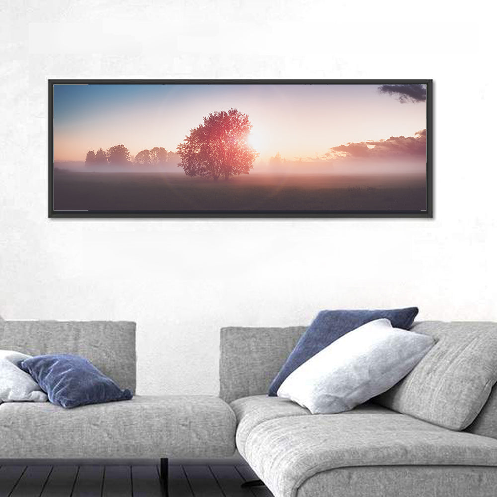 Tree Foliage Sunrise Wall Art