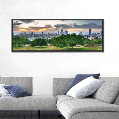 Tel Aviv Skyline at Dusk Wall Art