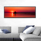 Wooden Pier at Sunset Wall Art