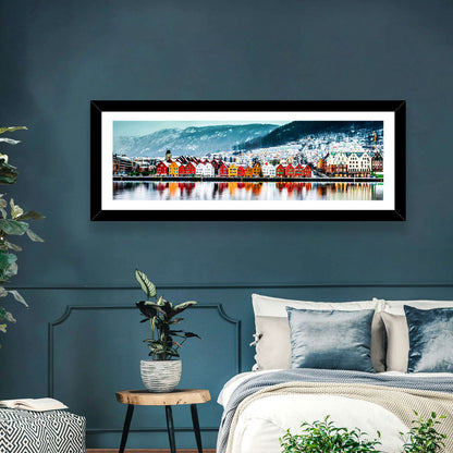 Bryggen Waterfront, Bergen Wall Art