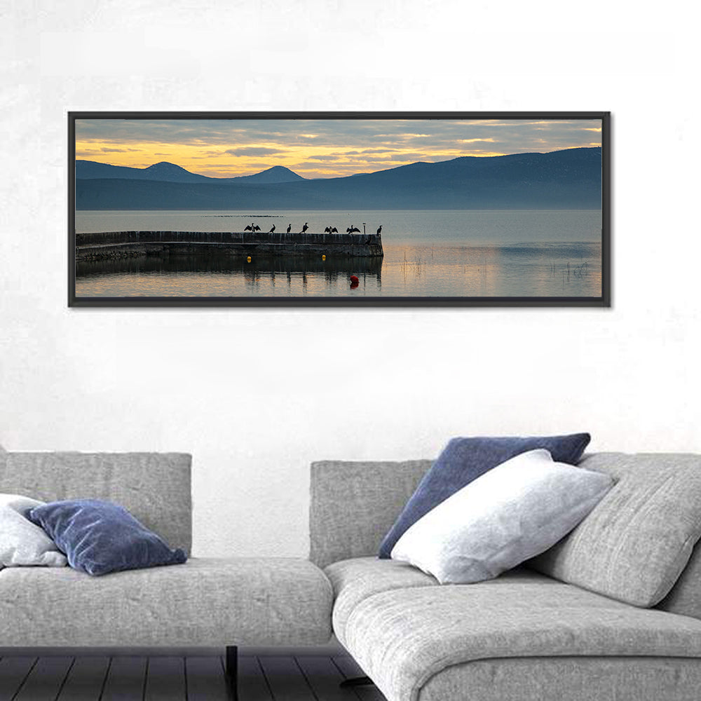 Lake Vrana Pier at Sunset Wall Art