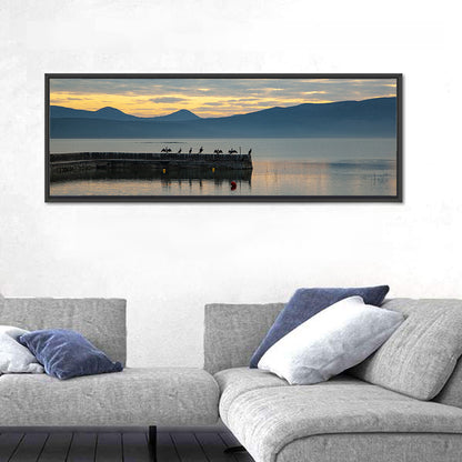 Lake Vrana Pier at Sunset Wall Art
