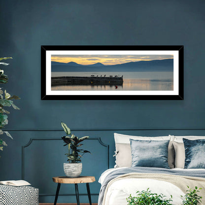 Lake Vrana Pier at Sunset Wall Art