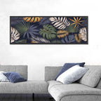 Layered Tropical Leaves Pattern Wall Art