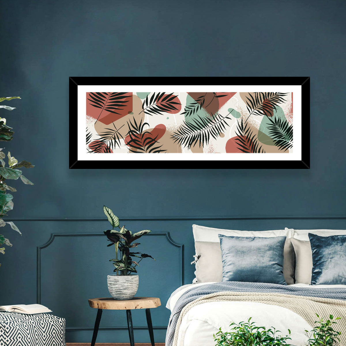 Geometric Tropical Pattern Wall Art