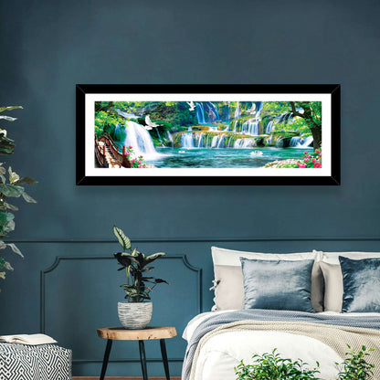 Heavenly Waterfall Scene Wall Art