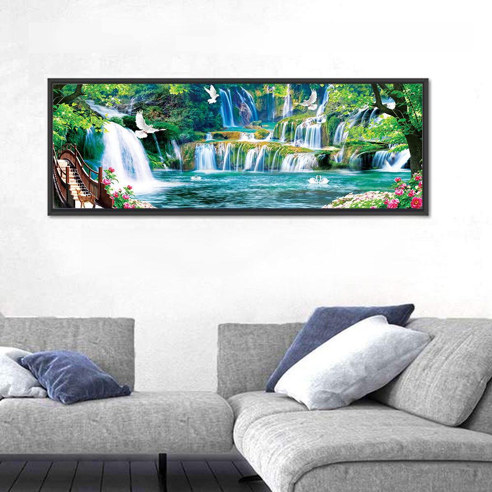 Heavenly Waterfall Scene Wall Art