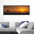 Sunrise Over Foggy Farmland Wall Art