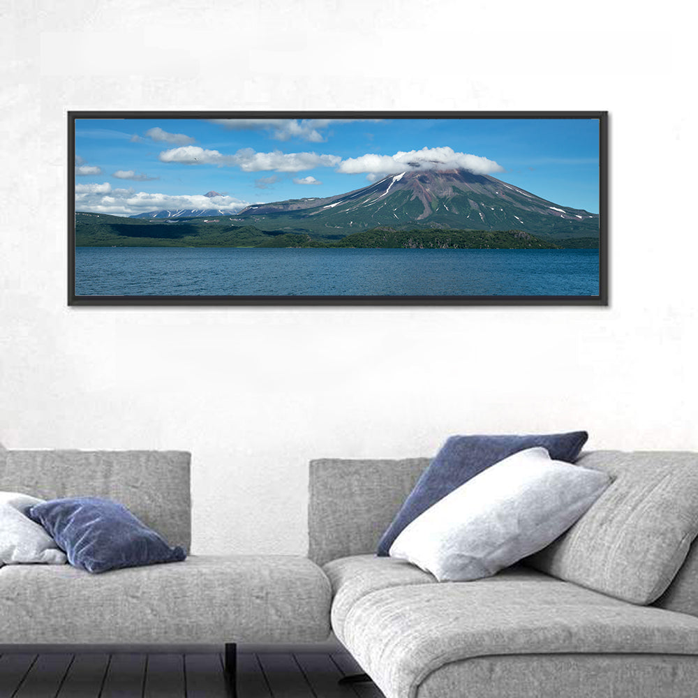 Ilyinsky Volcano Over Kuril Lake Wall Art