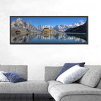 Stone Cabin on Mountain Lake Wall Art