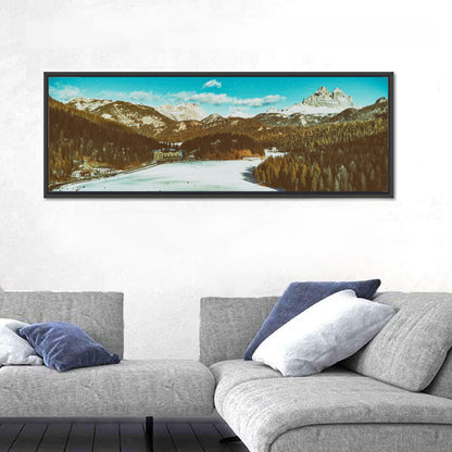 Lago Di Misurina Winter View Wall Art