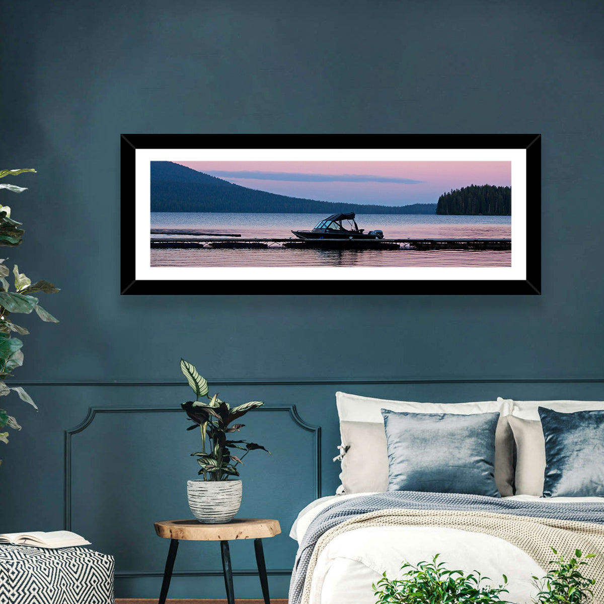 Odell Lake Dock at Twilight Wall Art