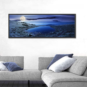 Mountain Lake at Night Wall Art