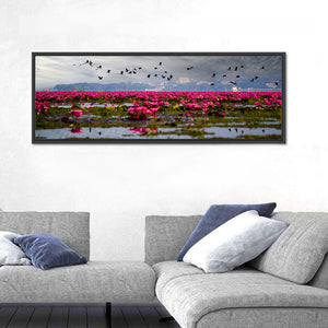 Red Lotus Lake Wall Art