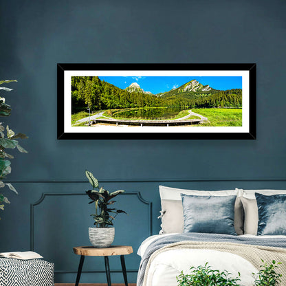 Seealpsee Footbridge Alpine Lake Wall Art