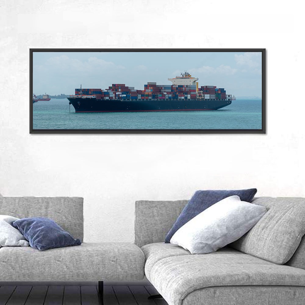Harbor Container Ship at Sea Wall Art