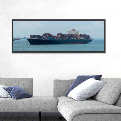 Harbor Container Ship at Sea Wall Art