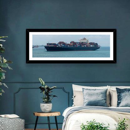 Harbor Container Ship at Sea Wall Art