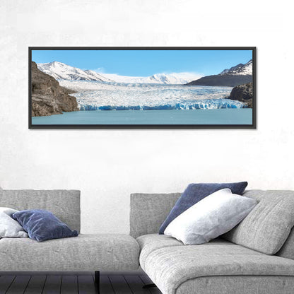 Grey Glacier and Blue Glacial Lake Wall Art