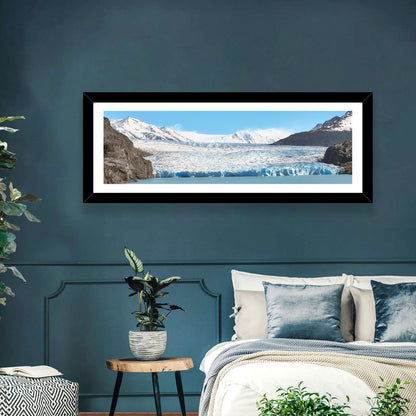 Grey Glacier and Blue Glacial Lake Wall Art