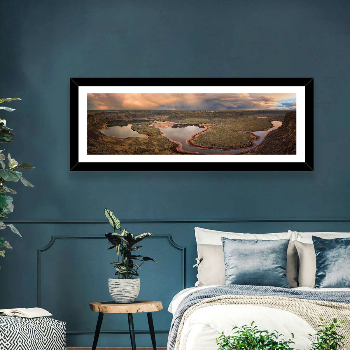 Soap Lake Storm Rainbow Wall Art