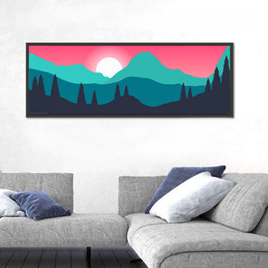 Bright Sun & Mountains Wall Art