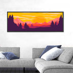Crimson Peaks at Sunset Wall Art