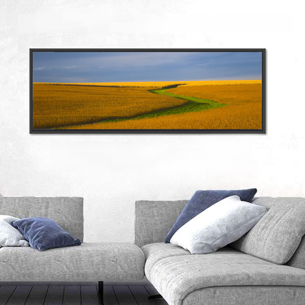 Golden Hour Soybean Field Wall Art
