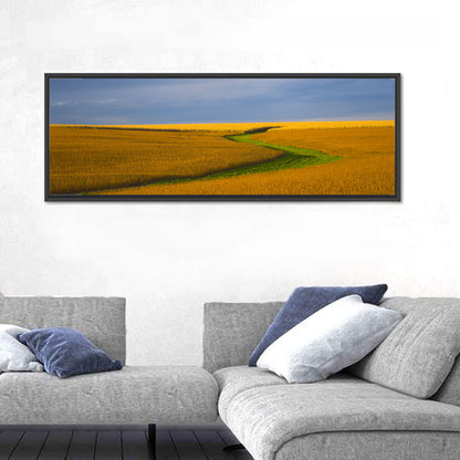 Golden Hour Soybean Field Wall Art
