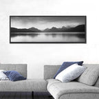 Lake Mcdonald Monochrome Reflection Wall Art