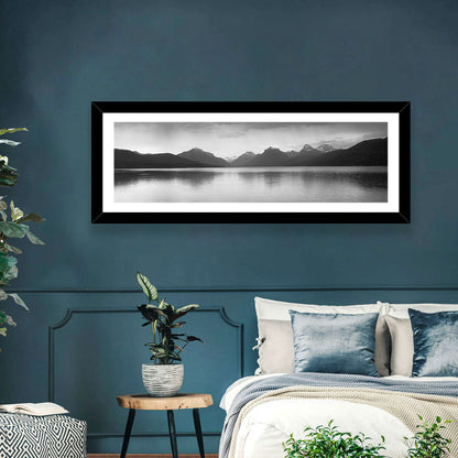 Lake Mcdonald Monochrome Reflection Wall Art