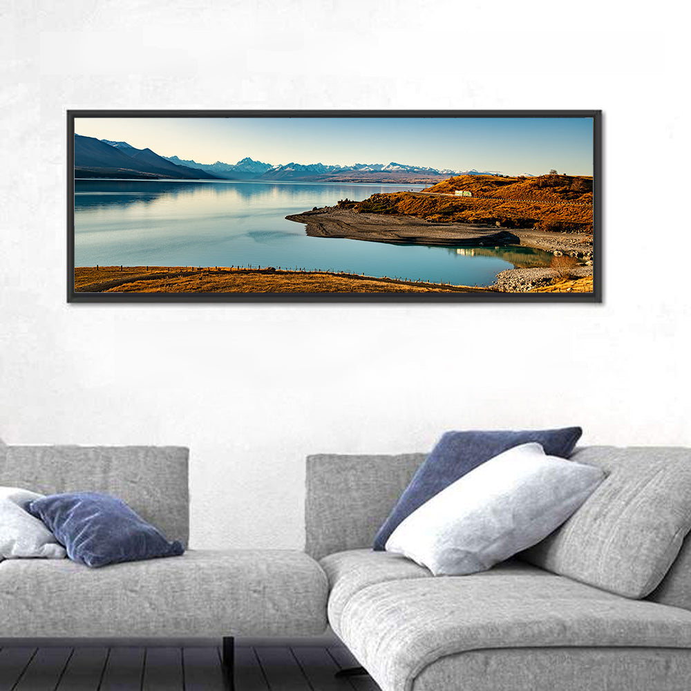 Lake Pukaki Golden Hour with Mount Cook Wall Art