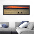 Ottawa River Sunset Canoe Wall Art
