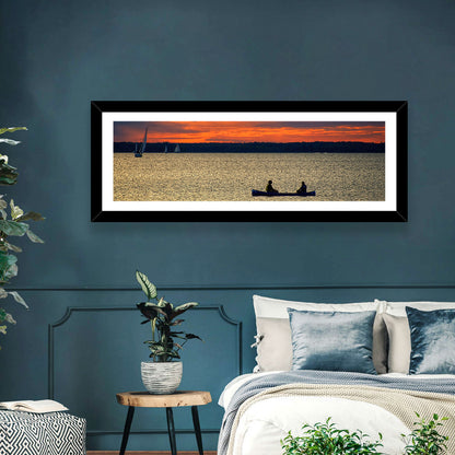 Ottawa River Sunset Canoe Wall Art
