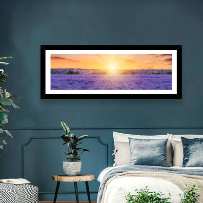 Lavender Field Sunburst Wall Art