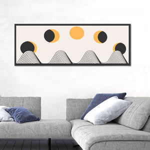 Moon & Mountains Minimalist Wall Art