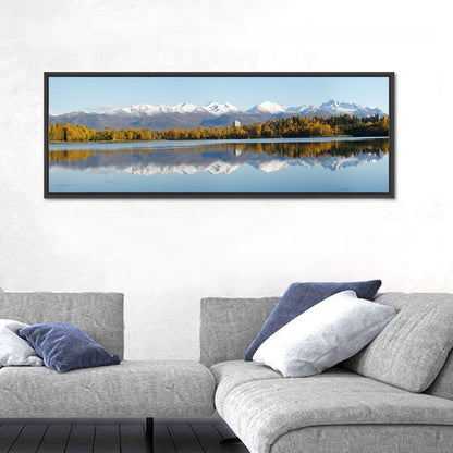 Anchorage Autumn Reflection and Chugach Mountains Wall Art