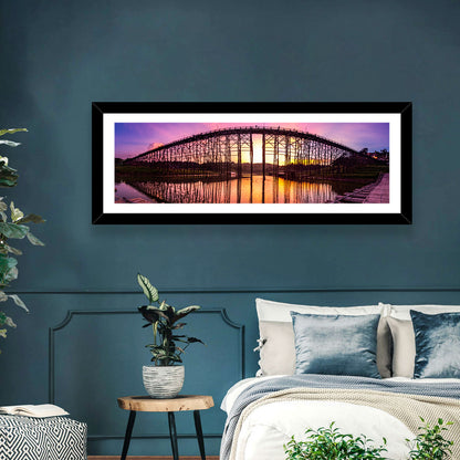 Mon Bridge Sunset, Sangkhlaburi Wall Art