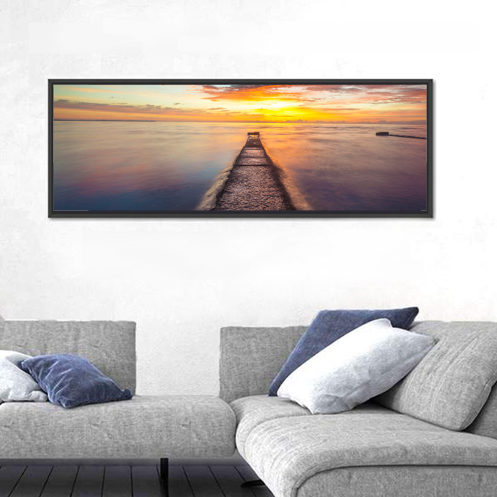 Stone Pier to Glowing Horizon Wall Art