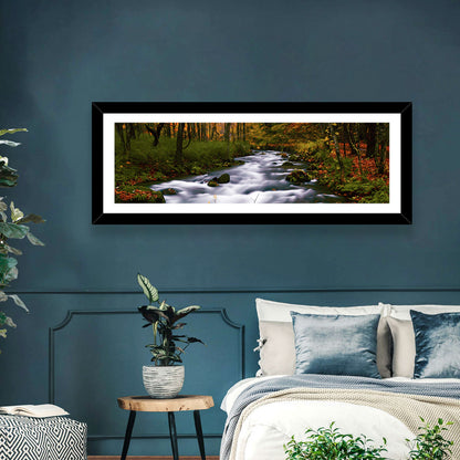 Autumn Forest Stream Wall Art