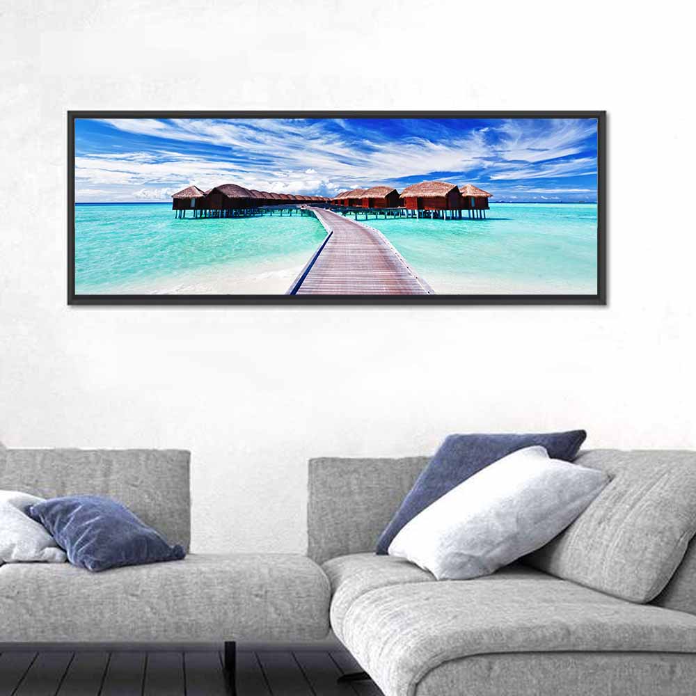 Maldives Overwater Bungalows Wall Art