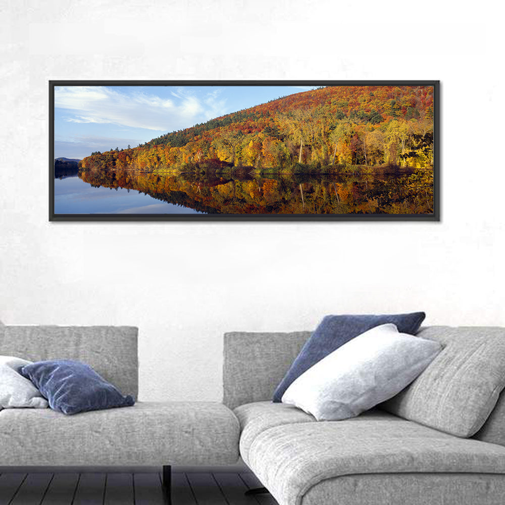 Connecticut River Wall Art in a room, panoramic