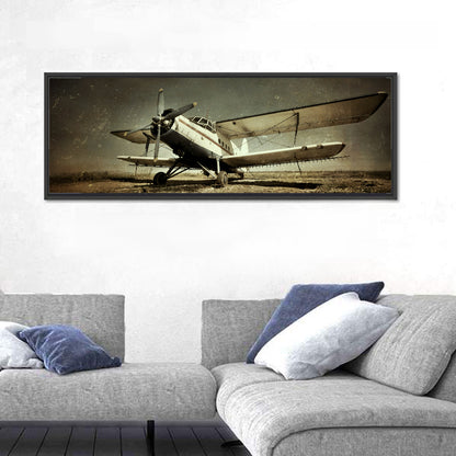 Vintage Military Biplane Wall Art