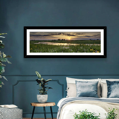 Illinois Fields Sunset Wall Art