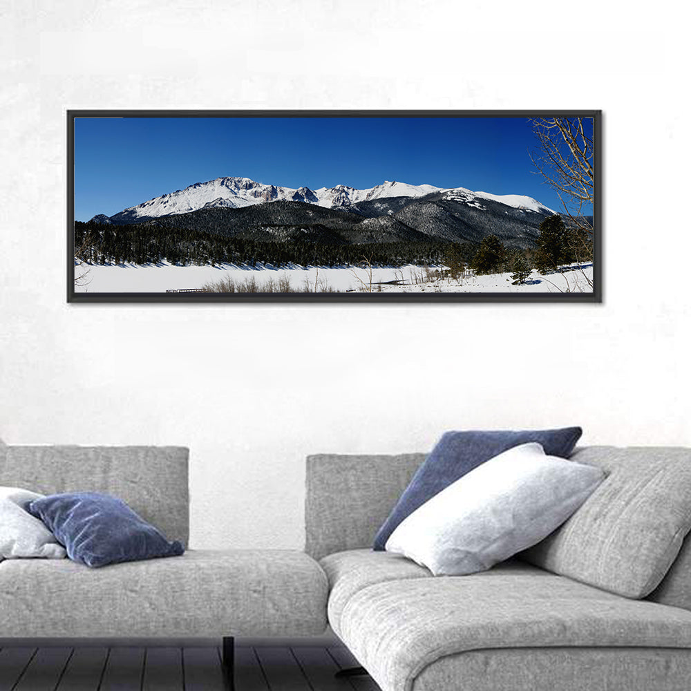 Pikes Peak Winter View Wall Art