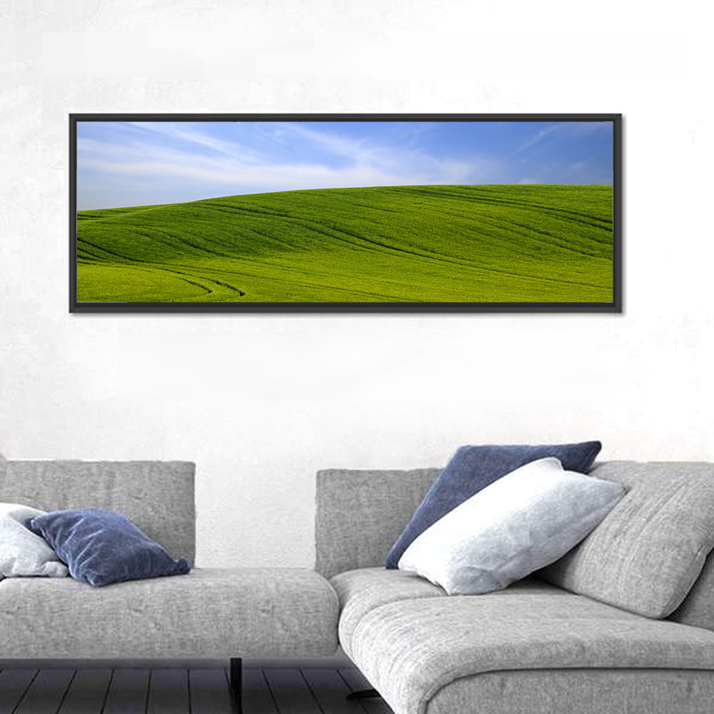 Rolling Green Hill with Blue Sky Wall Art