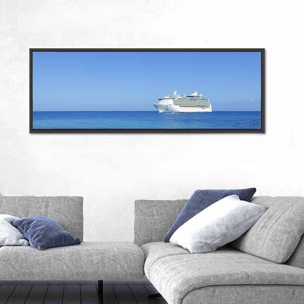 Cruise Ship in Open Sea Wall Art