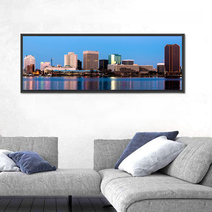 Norfolk Skyline at Twilight Wall Art